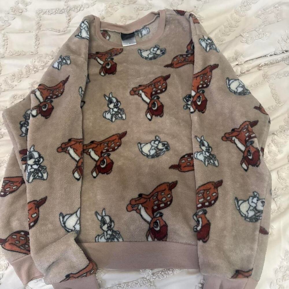 Disney Bambi & Thumper Cozy Fleece Sweatshirt Size L